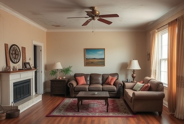 Before: Worn walls, outdated decor, tired appearance