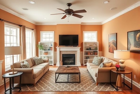 After: Same room with fresh professional interior paint