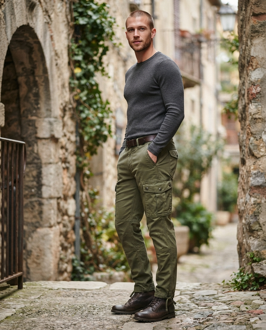 Olive Green Cargo Pants