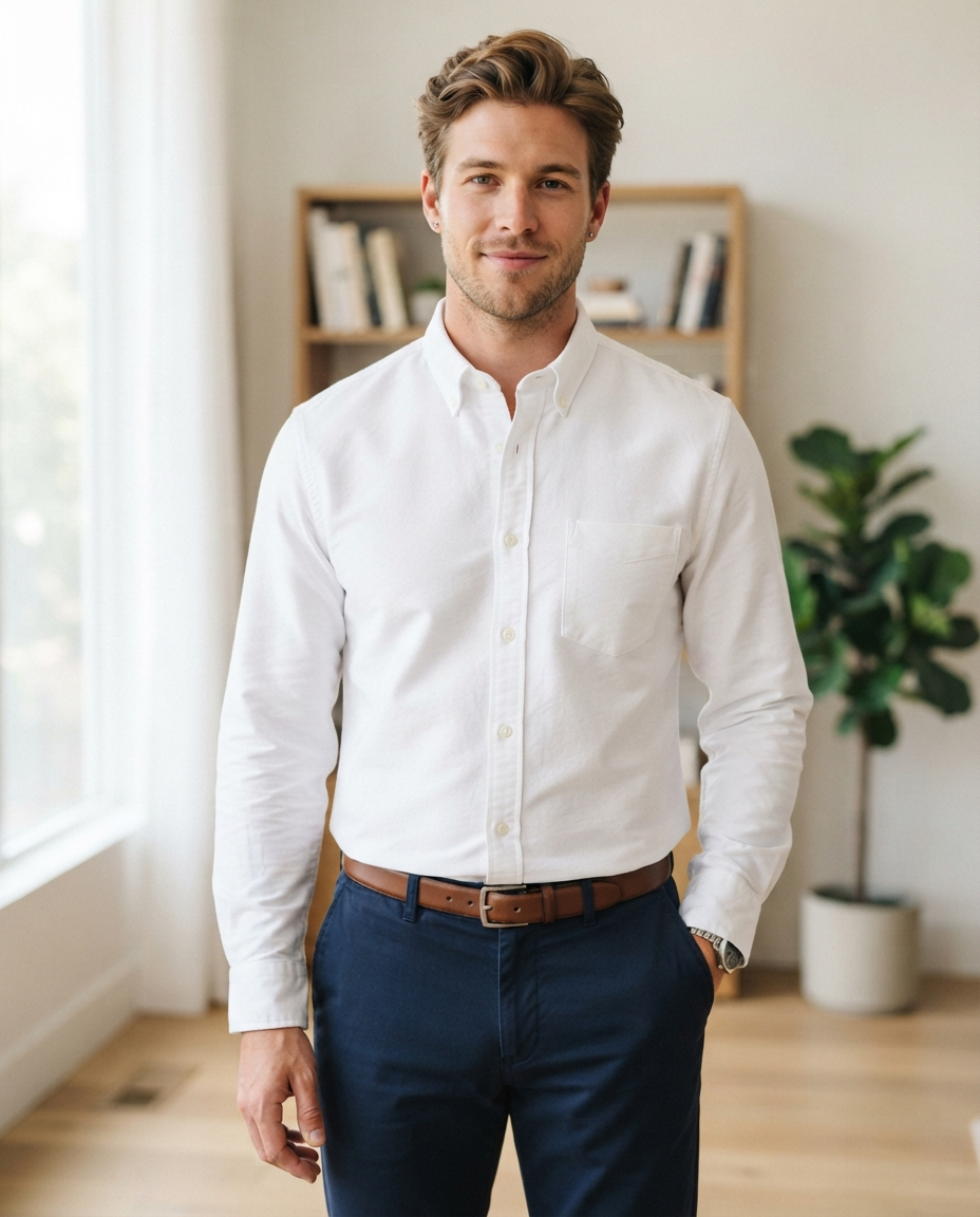 White Button-Down Shirt