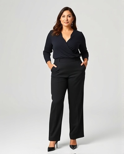 Black Wide-Leg Trousers