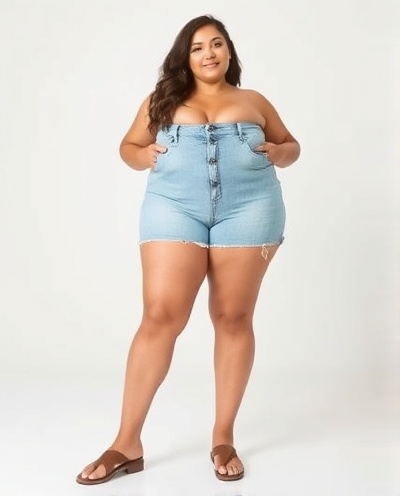 Light Wash Denim Shorts