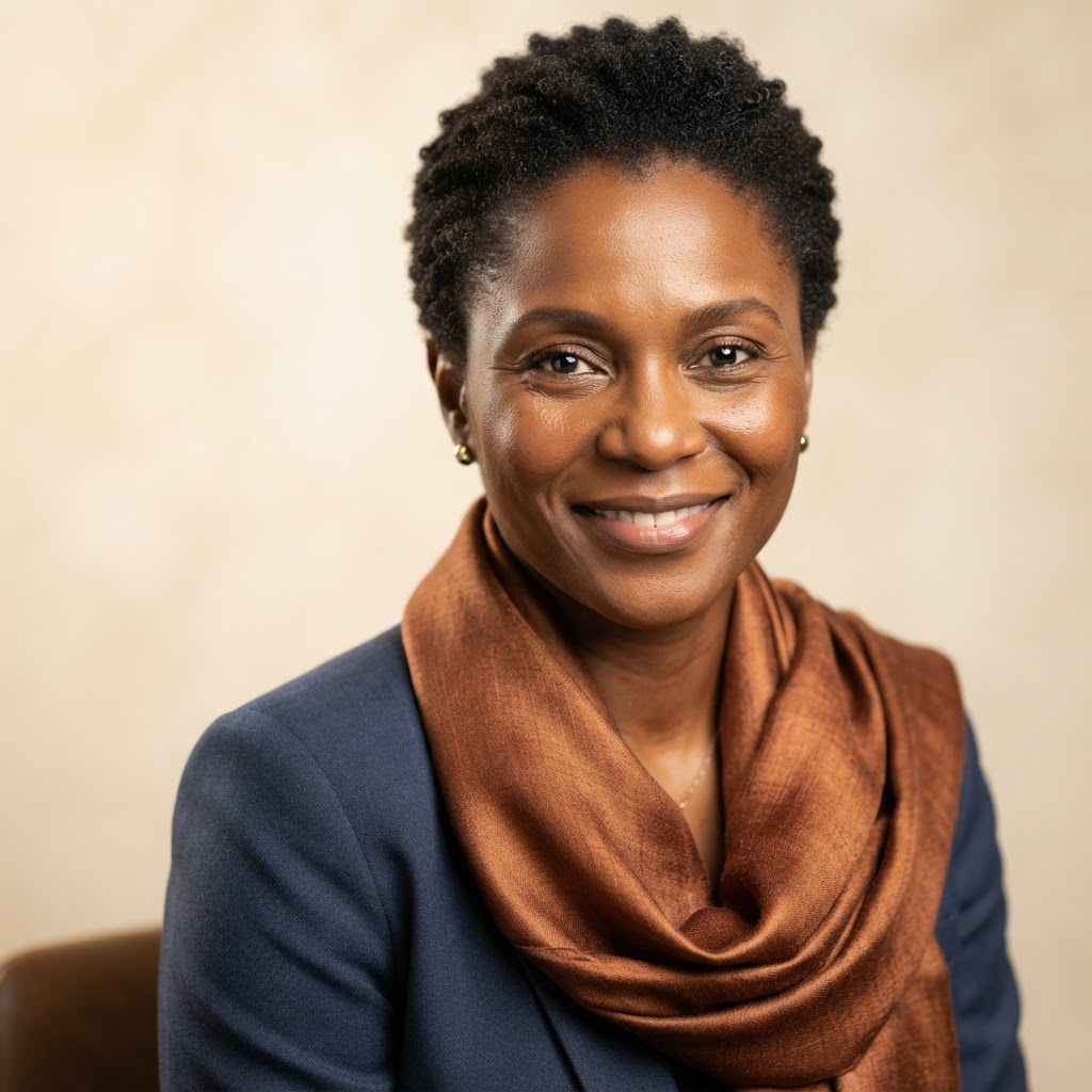 Portrait of Amara Okafor, Director of Health Equity Research at Morrowgrid Health