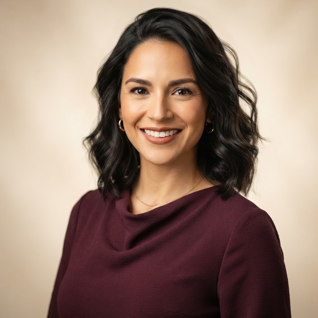 Portrait of Chloe Ramirez, Head of Experience Design at Morrowgrid Health