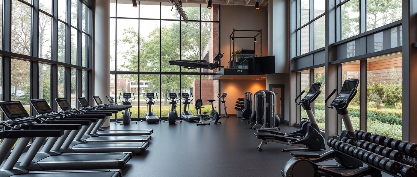Modern fitness center with premium equipment