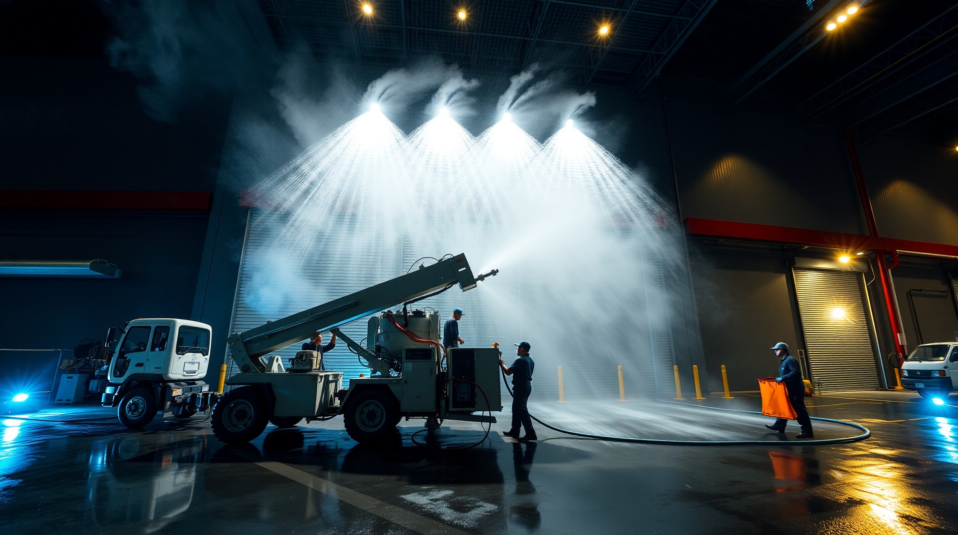 Industrial exterior cleaning operation