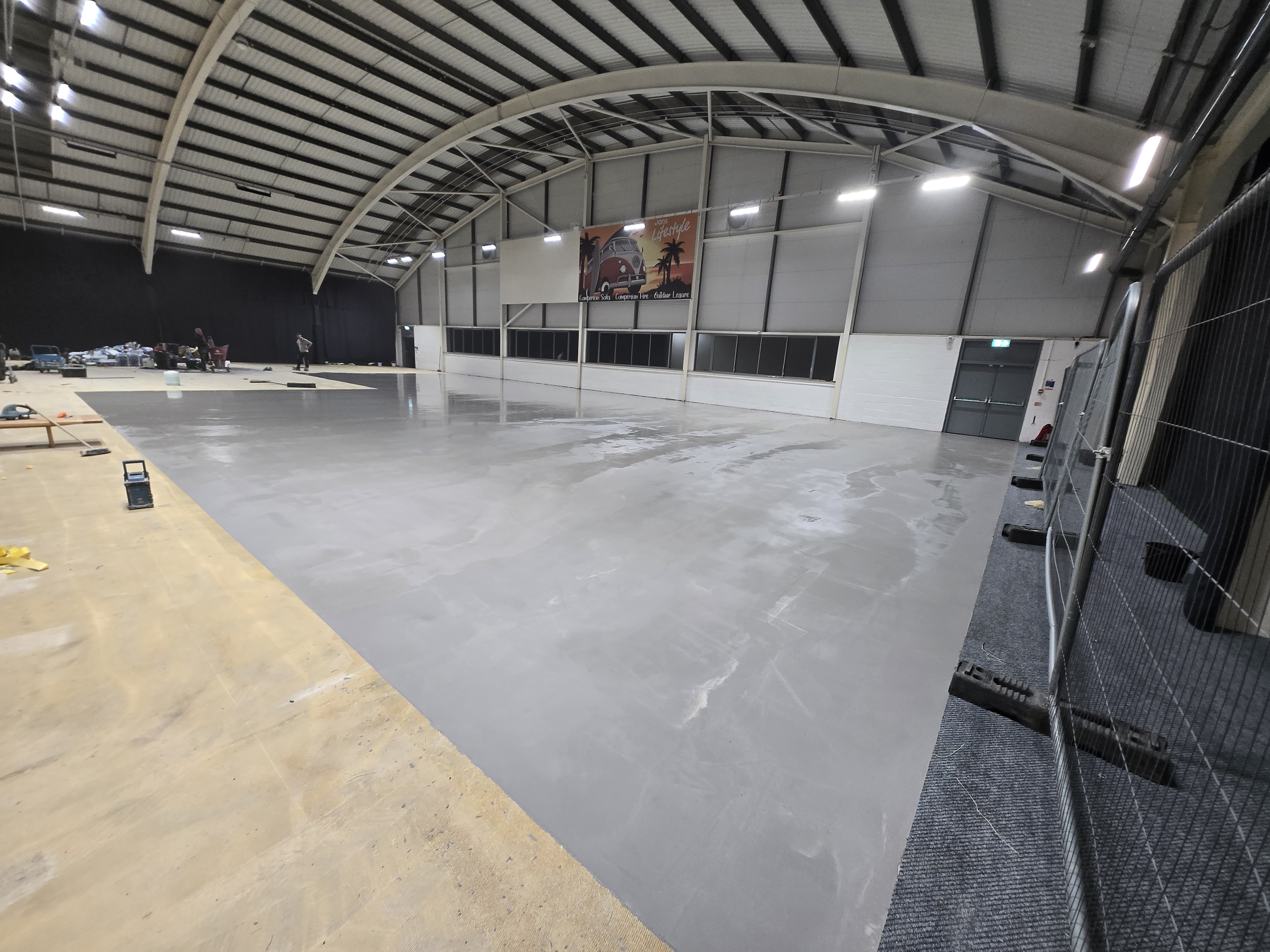Professional floor levelling work