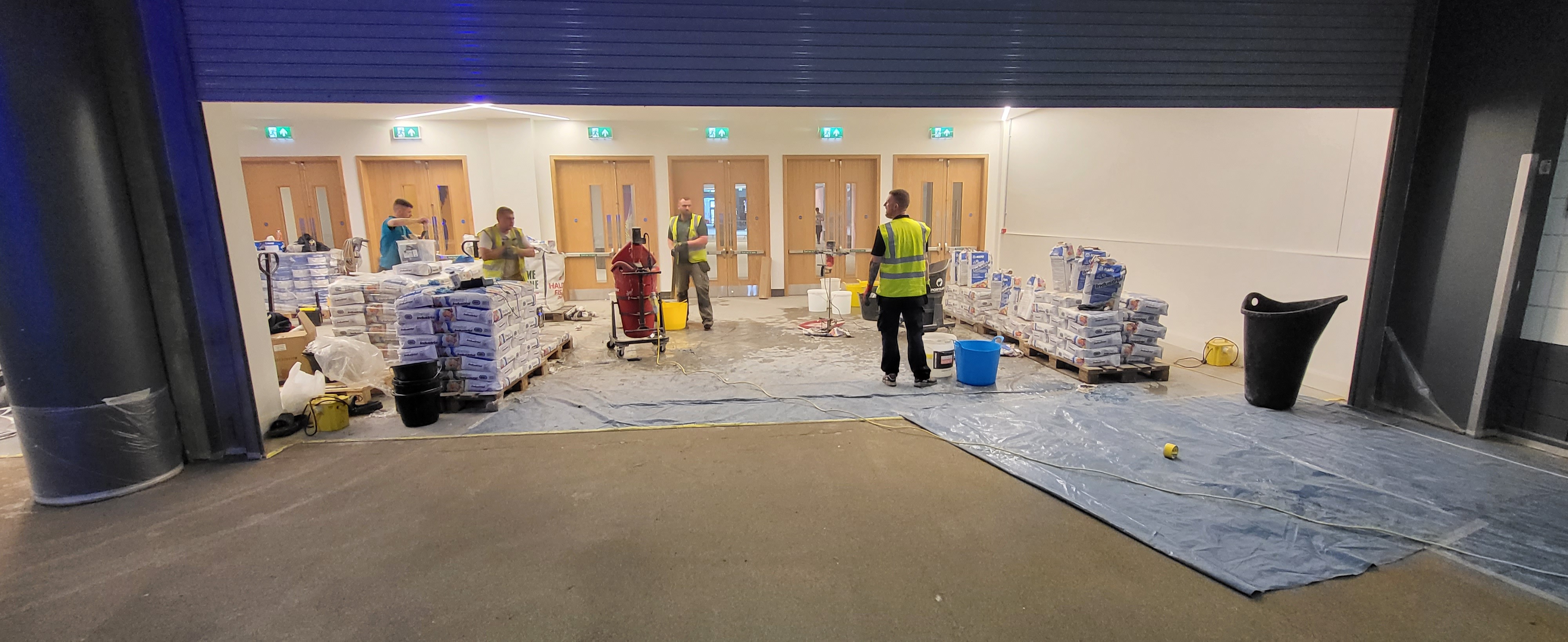 Completed levelled floor surface