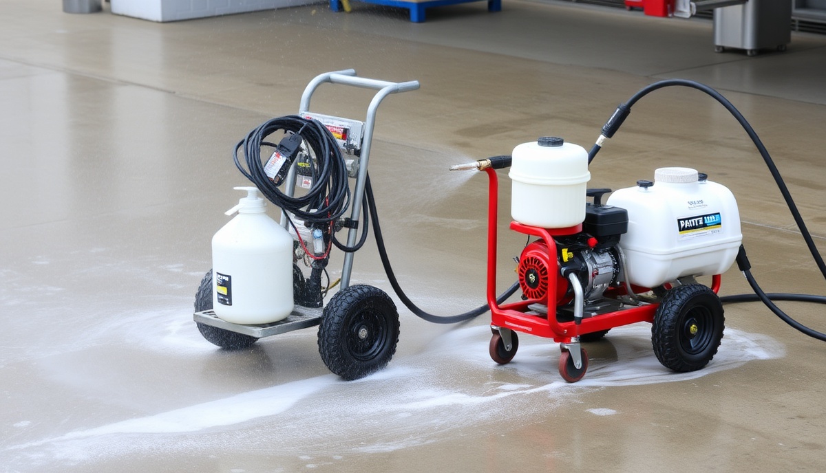 Professional pressure washing treatment
