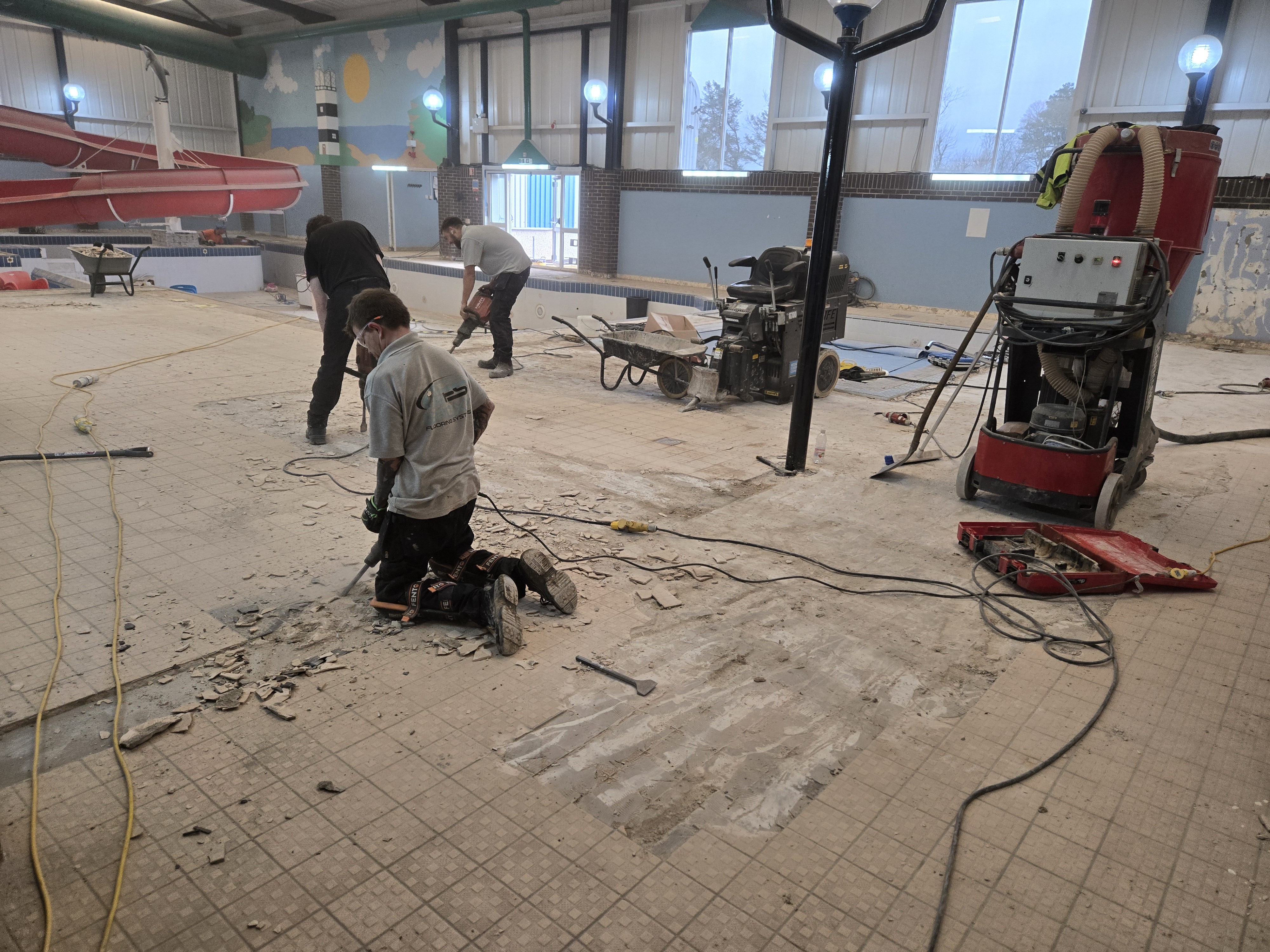 Completed floor preparation
