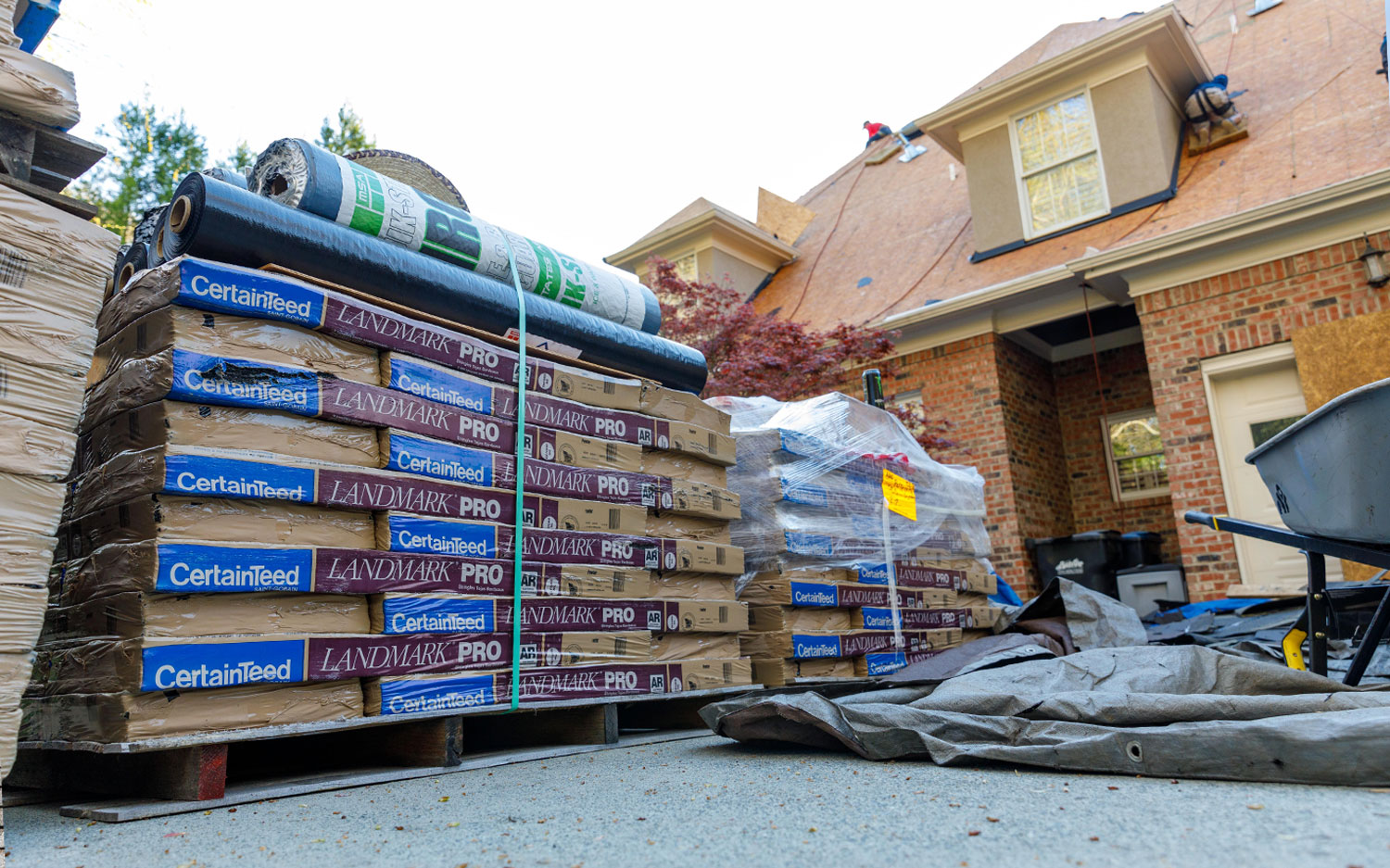 Step 1: Roof assessment and old roof removal beginning