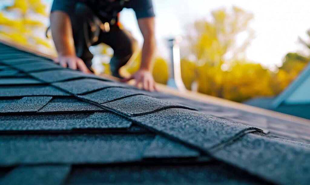 Roof leak repair example 2 showing completed repair results