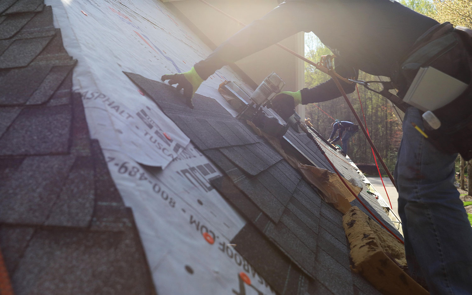 Step 4: Professional shingle installation with proper fastening