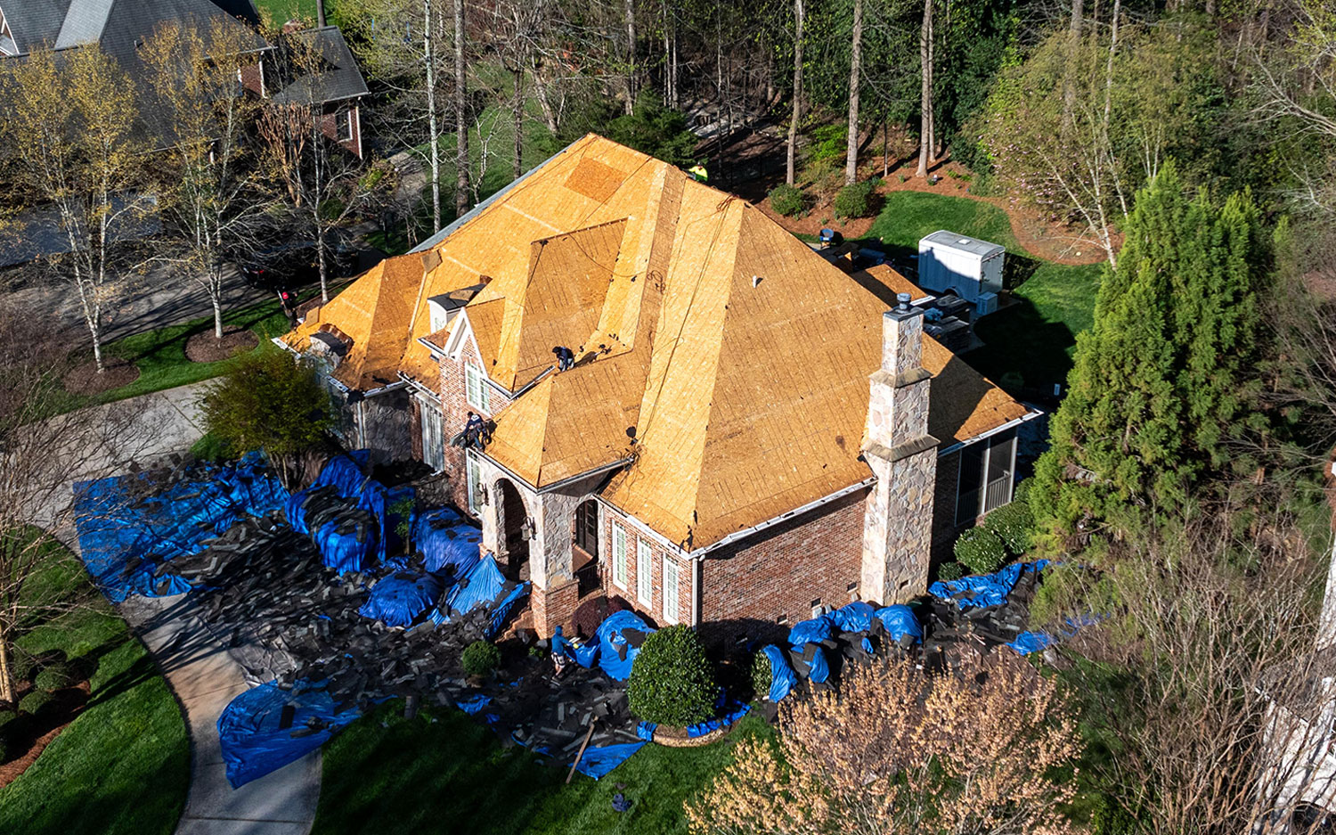 Step 2: Old roof removal and deck preparation