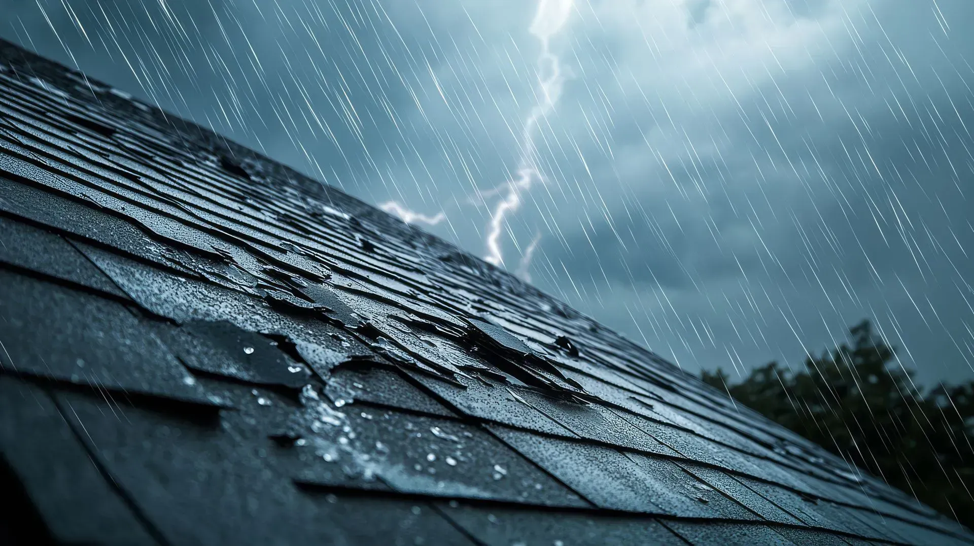 Storm damage roof repair