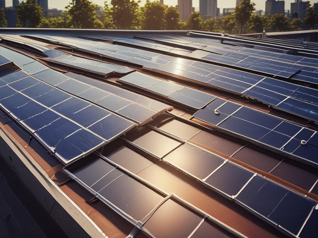 A hyper realistic close up shot of a solar panel