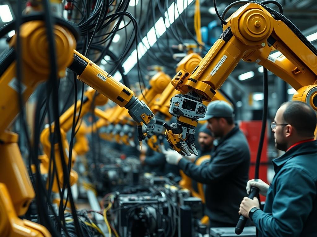 A highly detailed close up shot of an electrical installation