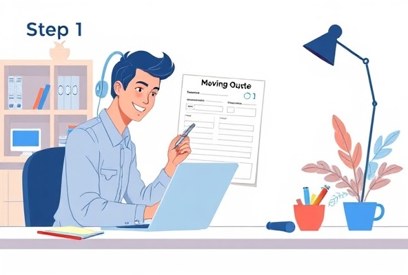 Customer requesting a moving quote online