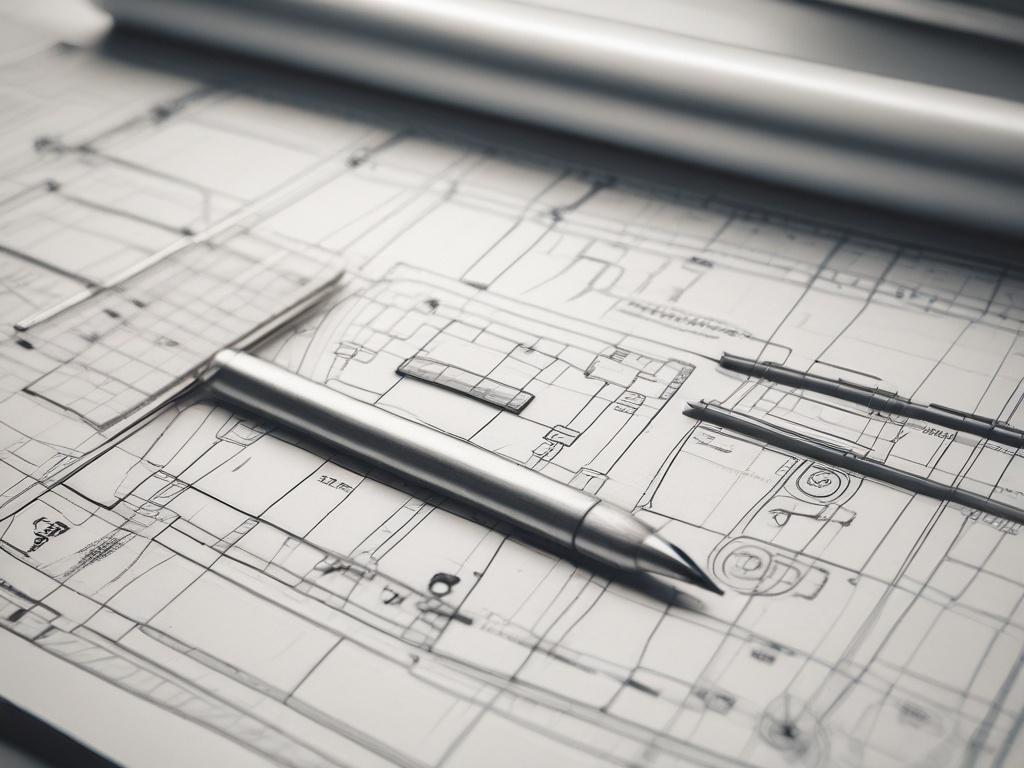 a close up shot of an electrical design blueprint on