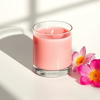 Pink luxury candle