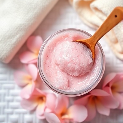 Pink body scrub