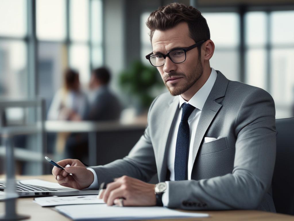 A close up shot of a professional consultant engaging in