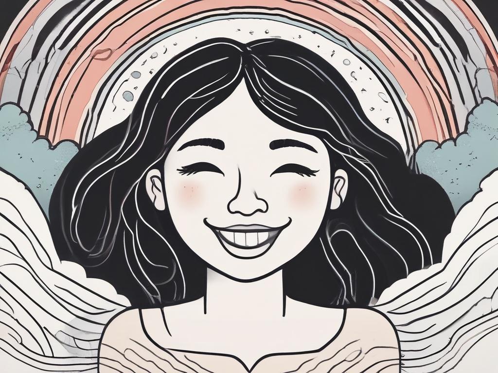 A high-quality illustration of a smiling face with a glowing heart, representing client satisfaction and happiness. The face should be surrounded by vibrant stars and gentle waves of color that symbolize joy and fulfillment. The background should be warm and inviting, creating a sense of comfort and satisfaction.