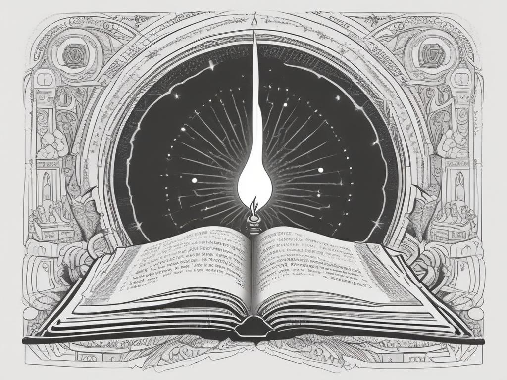 A high-quality illustration of a radiant light shining down on an open book, symbolizing spiritual wisdom and leadership. The book should be placed on a simple table, surrounded by soft, glowing orbs of light that represent the spiritual community. The background should be serene and calming, enhancing the theme of enlightenment and guidance.