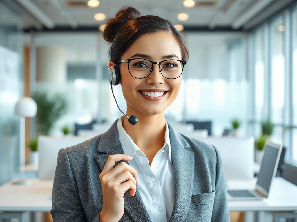 AI virtual receptionist answering business phone calls 24/7 with professional communication technology