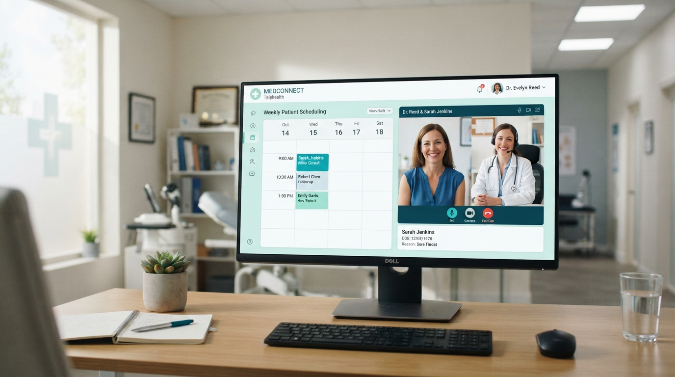 HealthSync telehealth dashboard