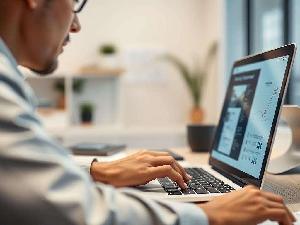 A close up view of a person working on a