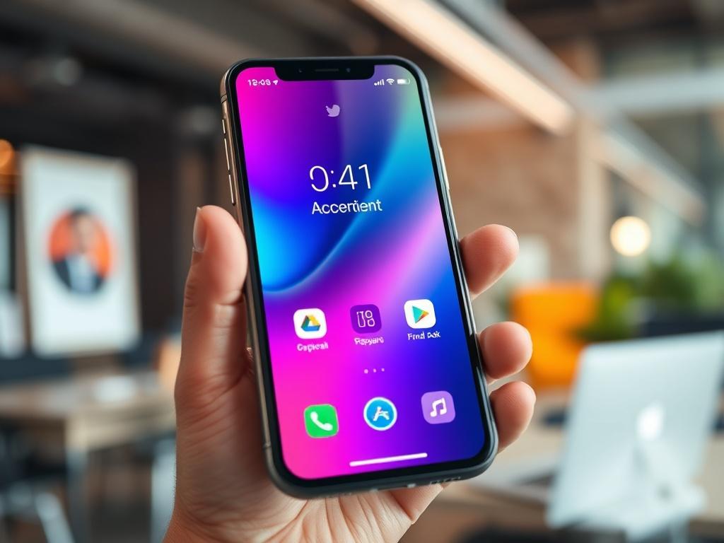 A close up shot of a smartphone displaying a beautifully