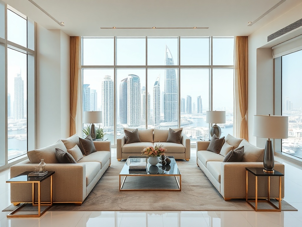 Modern luxury Dubai apartment transformation - high-end rental property showcase