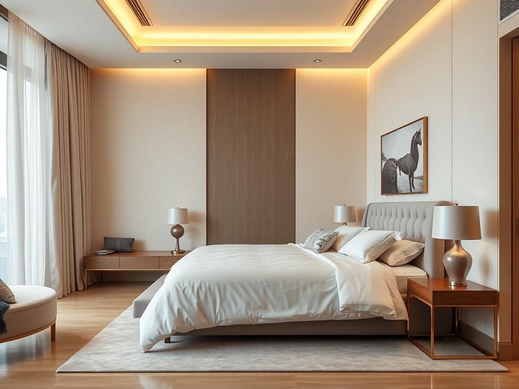Modern Dubai bedroom modernization - contemporary rental property design