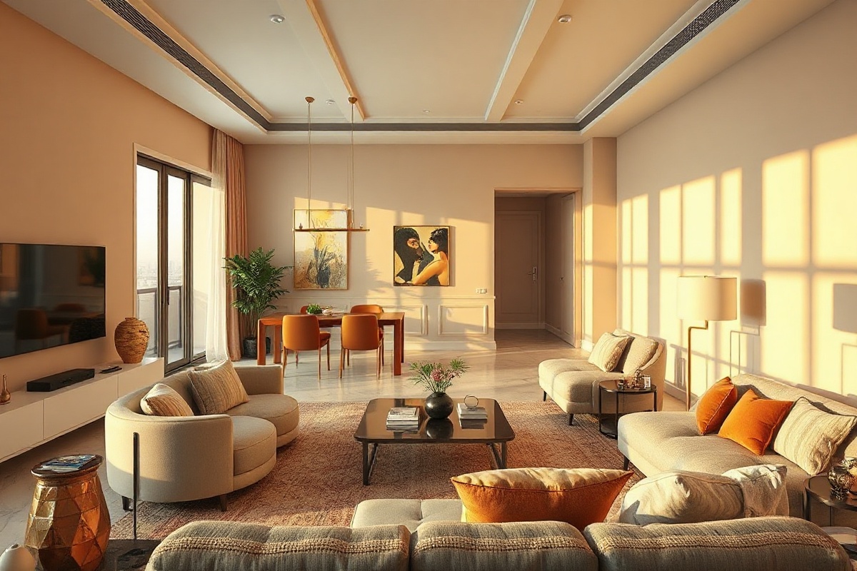 Modern luxury apartment living room