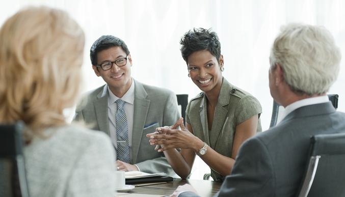 Consultant assessing business performance and planning strategy using data and insights