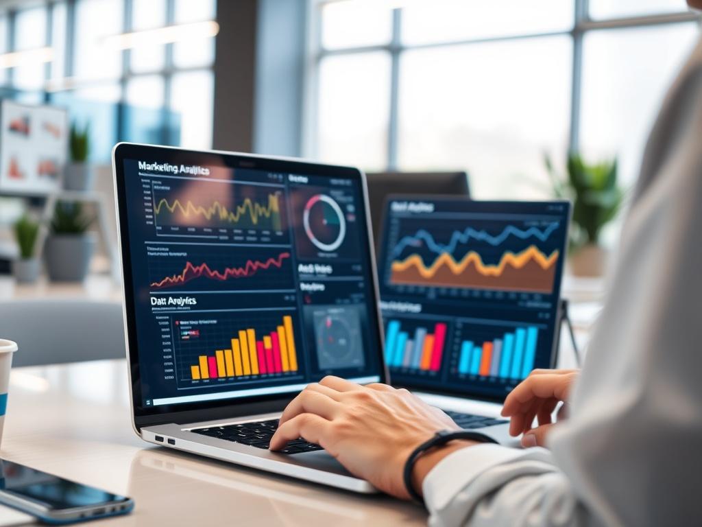 Analytics dashboards and reporting systems tracking performance, insights, and operational metrics