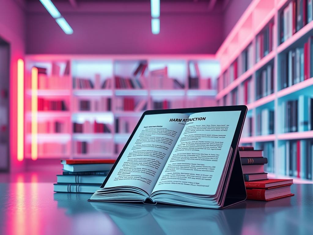 An aesthetically pleasing digital library scene featuring a clean layout,