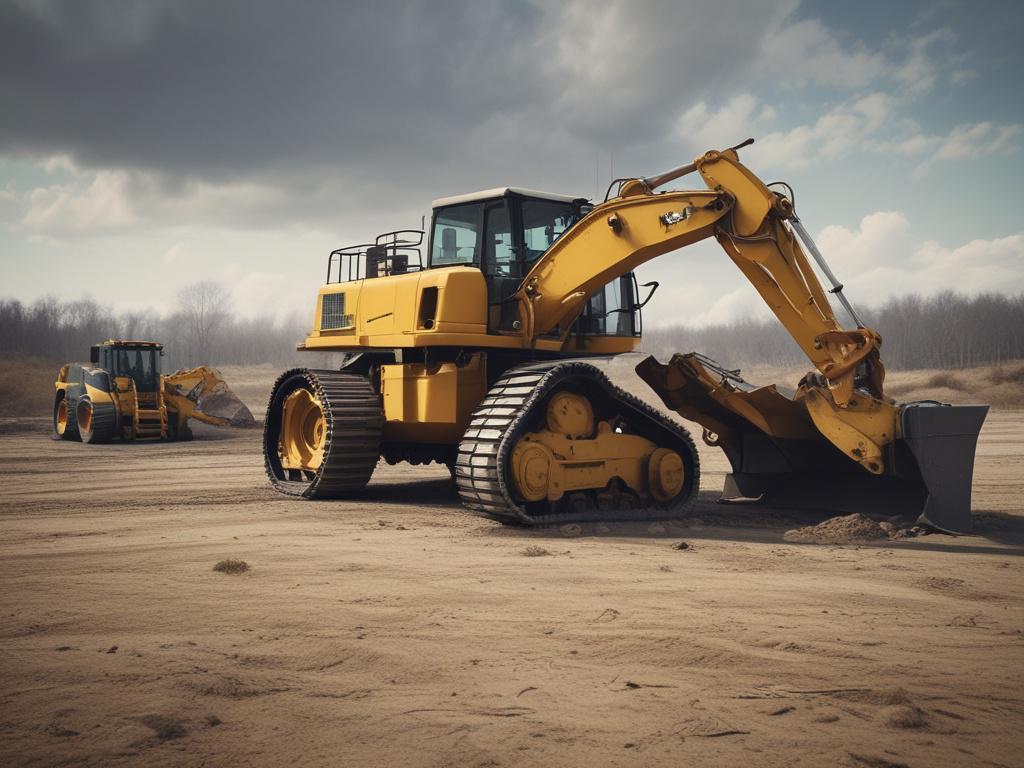 heavy equipment repair, machinery, technicians, bulldozers, cranes