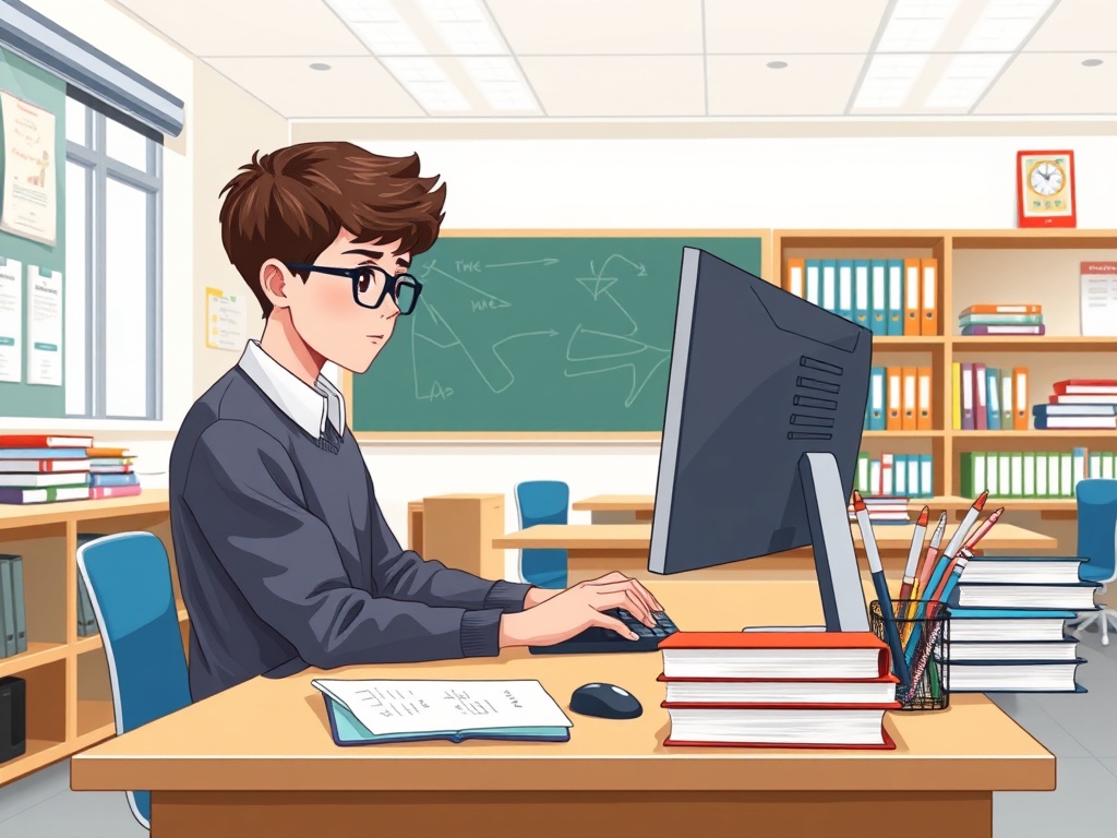 Student taking WHITES PRO test