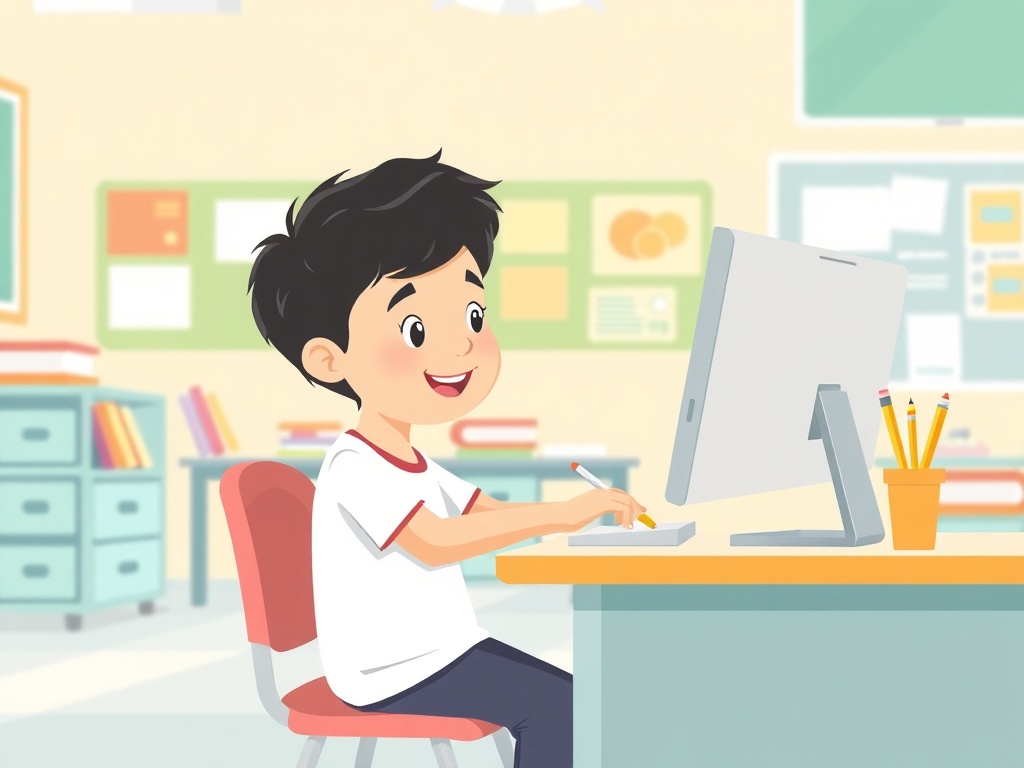 Student using WHITES PRO testing platform