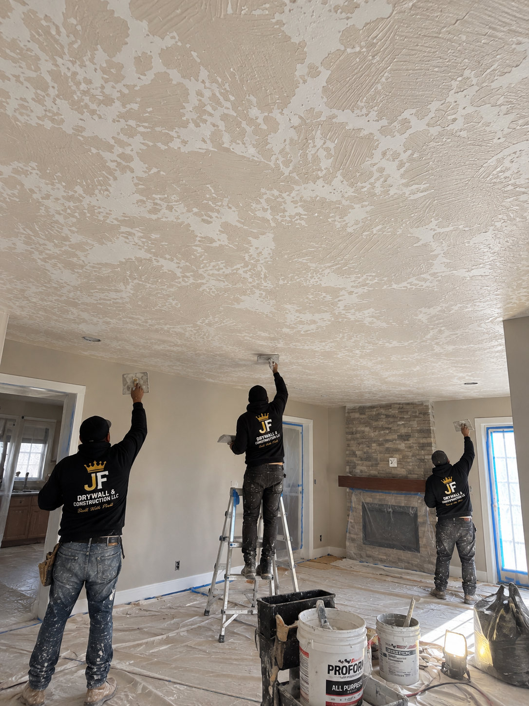 Professional drywall and construction project