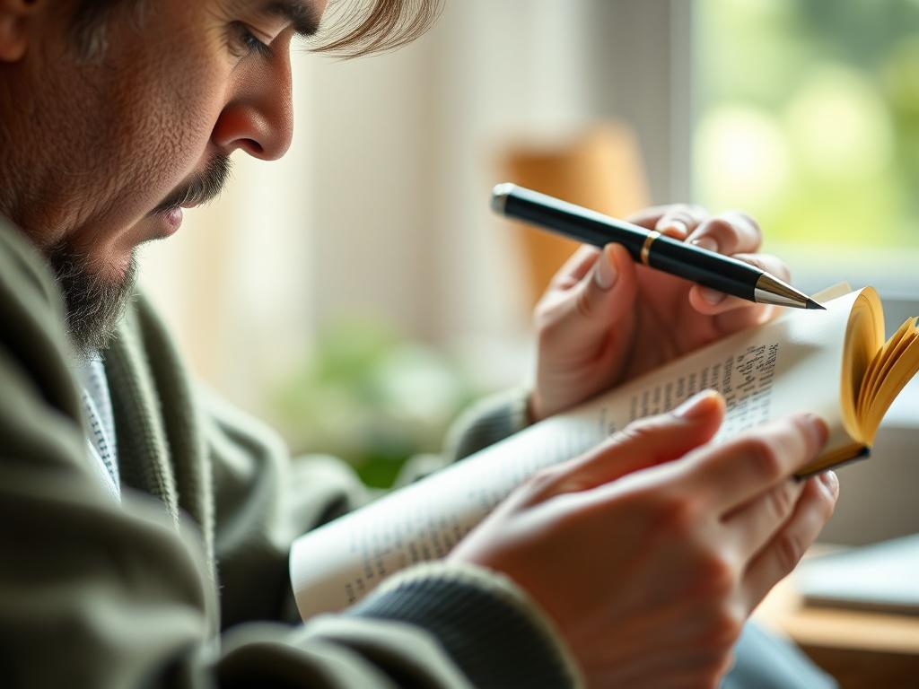 A close up shot of a focused individual deeply engaged