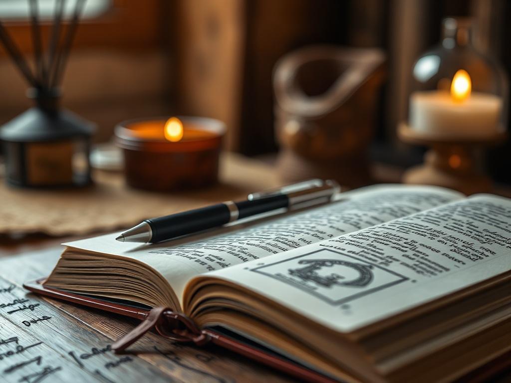 A hyper realistic close up of an open book with