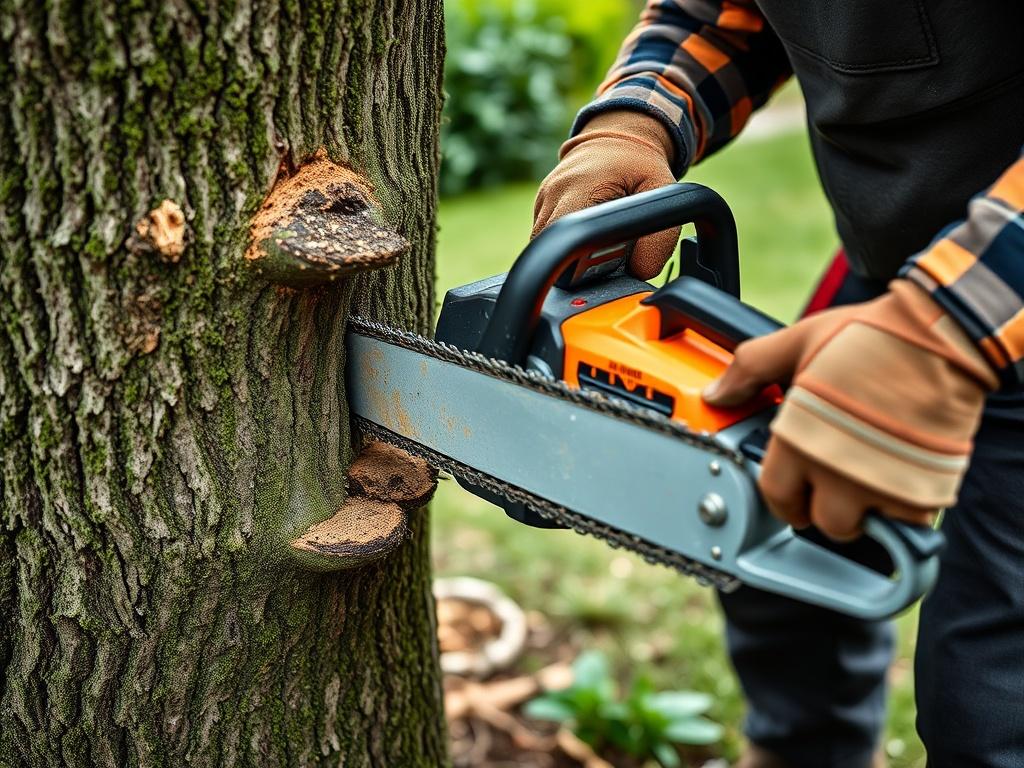 A close up shot of a professional handyman using a