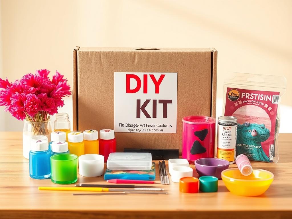 An inviting DIY resin art kit displayed neatly on a