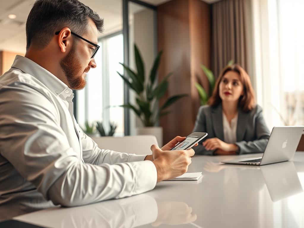 A close up shot of a hotel consultant discussing strategies