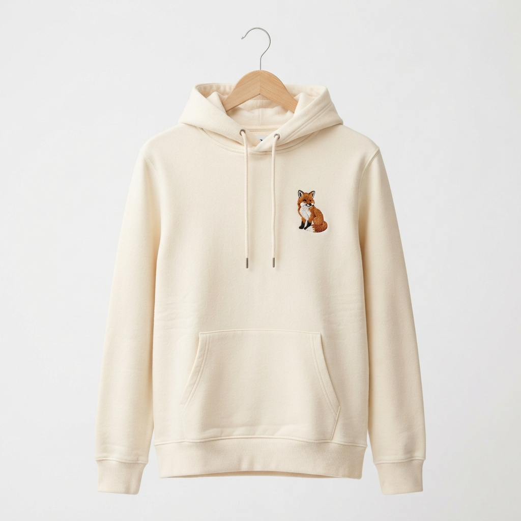 Fox Embroidered Hoodie