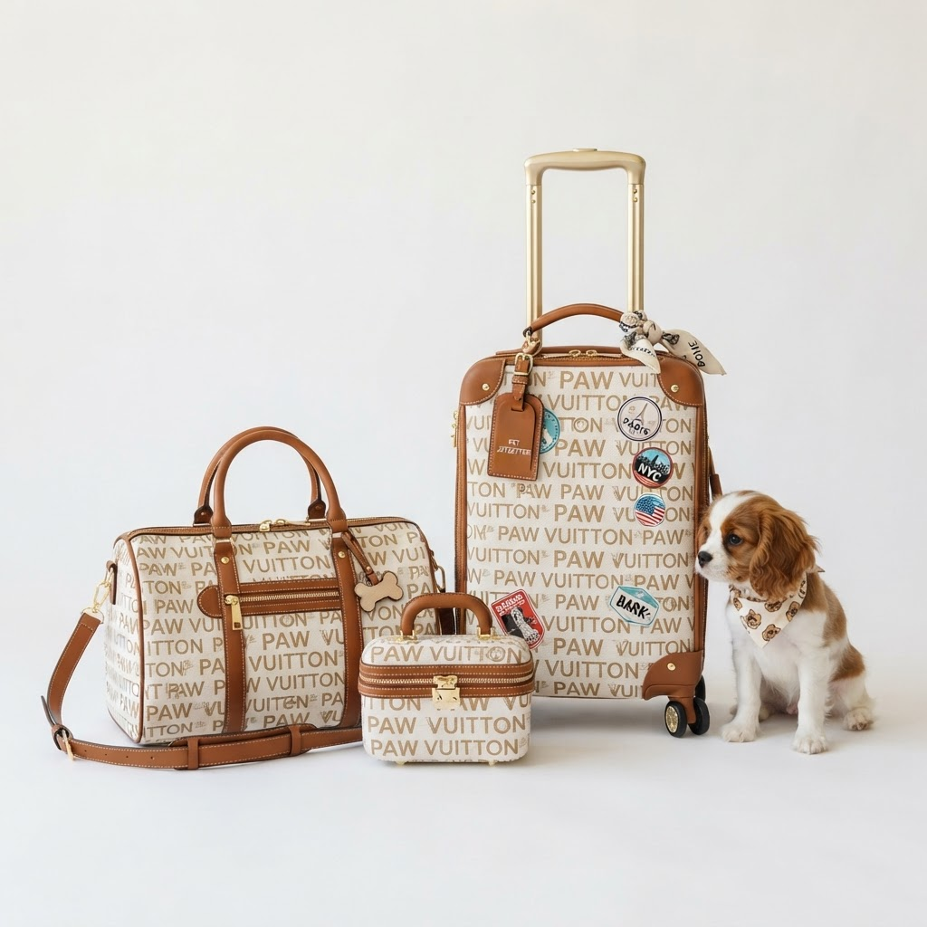 Designer Pet Luggage Set