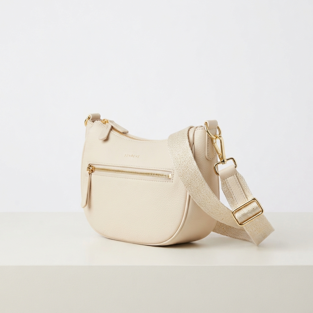 Cream Crossbody Sling Bag